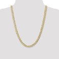thumbnail image 2 of 14k Yellow Gold 24 Inch 6.75mm Concave Curb Chain Necklace Pendant Charm, 2 of 9