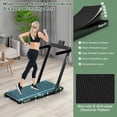 thumbnail image 4 of Gymax Tapis Roulant Motorisé Pliant pour Dessous de Bureau Tapis Roulant Électrique avec Appli Vert, 4 of 10
