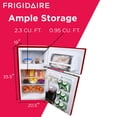 thumbnail image 4 of Réfrigérateur compact rétro Frigidaire 3,1 pi³ à 2 portes avec congélateur, mini-frigo avec ouvre-bouteille latéral, rouge, 4 of 9