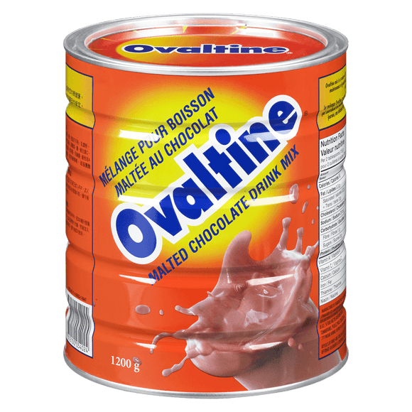 Ovaltine Mélange pour Boisson au Chocolat Malté en Boîte Métallique 1,2 Kg/2,64 Lb