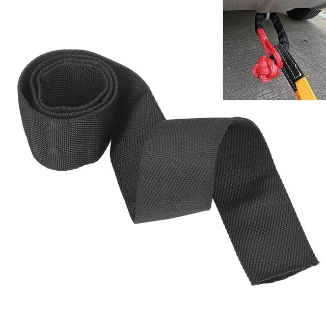 Winch Rope Sleeve, Universal for 5cm Width Cable Line, Protects From Overheating, Slippage, Abrasion with Polyester, for Off Road, Marine, Farming Use