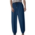 thumbnail image 1 of EOYWHK Big and Tall Pants for Men Elastic Waist Drawstring Lightweight Breathable Lounge Sleep Pants ,Sizes M-5XL, 1 of 2