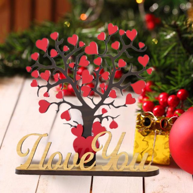 Desktop Decor Valentines Day Wooden Table Top Decorations Wooden Signs Table Centerpieces Decoration For Valentine Day Party Table Home Decor