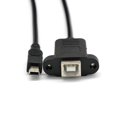 thumbnail image 3 of Yhmxh Electronics Computer Accessories Gaming Accessories Panel Mount Cable + Screw Mini USB 5 Pin Male to USB 2.0 B Female Cable, 3 of 5