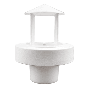 Floating Mist Dispenser Ultrasonic Humidifier Generators Nebulizer Water Fountain Mist Maker for Mini Pool Pond(White)