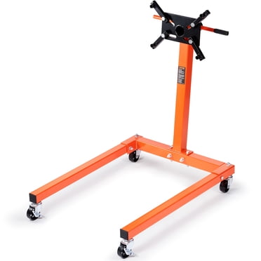 VEVOR Support Moteur, Support Moteur Rotatif 1300lbs avec Tête Réglable à 360 Degrés, Support de Bloc Moteur en Acier avec Plateau, 4 Roulettes, 4 Bras Réglables, pour Entretien de Véhicule