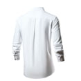 thumbnail image 3 of AherBiu Mens Long Sleeve Dress Shirts Button down Lapel Collar Regular Fitted Tee Work Office Business Tops, 3 of 3