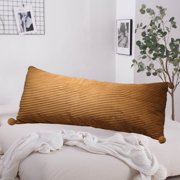 Meitianfacai Cool Body Pillows For Adults Extra Long Pillows For Bed Shredded Memory Foam Full Pillows Pillowcase + Pillow Core--Zipper Type