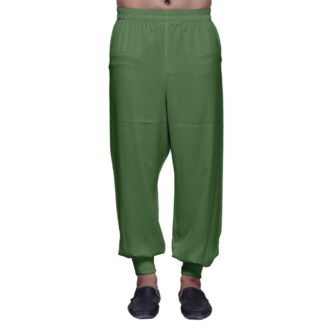 Atasi Readymade Adjustable Elastic Pajama For Mens Solid Rayon Harem Bottom Pant
