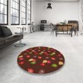 thumbnail image 4 of Ahgly Company Machine Washable Indoor Square Transitional Mahogany Brown Area Rugs, 4' Square, 4 of 7