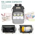 thumbnail image 2 of HOTBEST Diaper Bag Backpack Large Baby Bag Nappy Changing Bags with Changing Pad Multifunction Waterproof Travel Essentials Baby Bag Unisex and Stylish(Black-B), 2 of 4