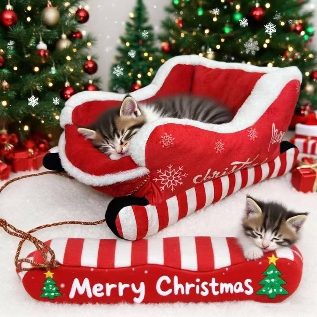 Amzcrzy Dog Nest Home Decor Christmas Soft and Safe Dog Bed Removable and Washable Warm In Winter Size S Room Decor Home and Kitchen Dorm Room Essentials Dorm Decor