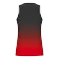thumbnail image 4 of Sentmoon Débardeur Musculaire pour Homme Été Sans Manches Col Ras du Cou Camisoles pour Homme Couleur Dégradée Coupe Décontractée Ample Chandail de Compression D\'entraînement Physique pour Homme Hawaïen pour Superposition sous les Chandails Rouge XXXXXL, 4 of 5