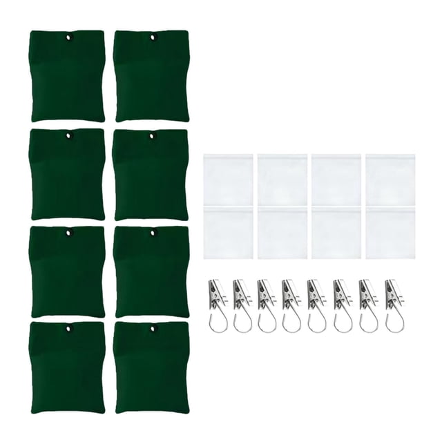 Siruishop 8 Pcs Poids pour Rideaux d'Extérieur Pratiques Robustes contre le Vent pour Patio Extérieur Vert