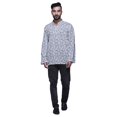 thumbnail image 1 of Atasi Kurta Décontractée Imprimée à Col Chinois Chemise Ethnique Kurta Courte pour Homme Tunique, 1 of 5