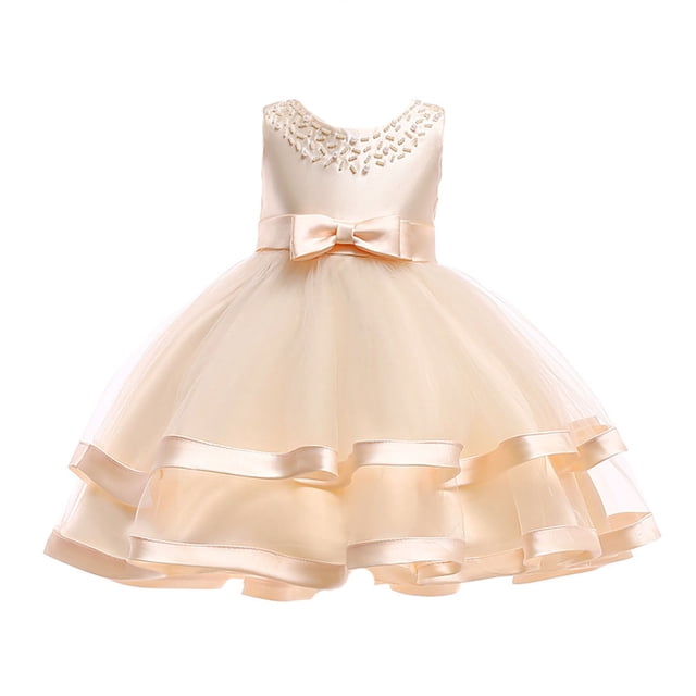 Robes Fille Robes Enfants Formelles pour Filles Robe Rose Doré Filles Filles Robes Chics Robe pour Filles Mode Filles