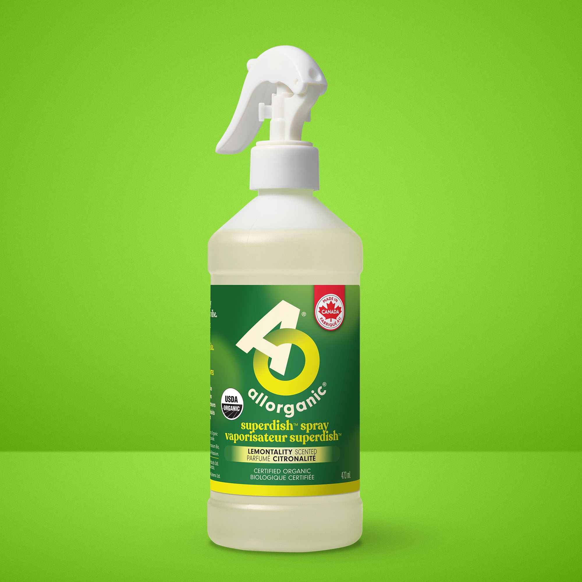 allorganic Superdish Spray Lemontality Dish Soap Spray