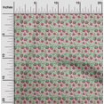 thumbnail image 1 of oneOone Silk Tabby Fabric Leaves & Floral Block Print Sewing Fabric BTY 42 Inch Wide, 1 of 4