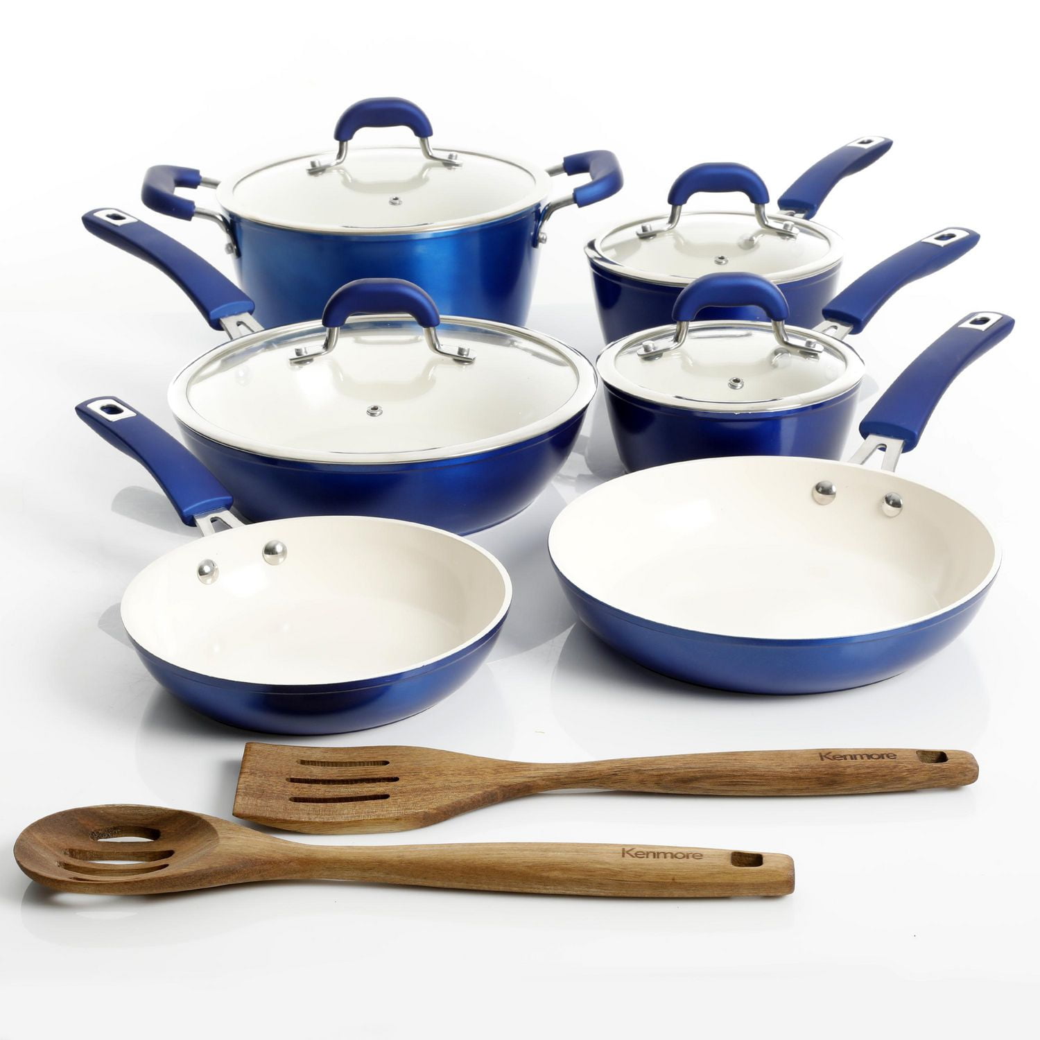 Kenmore Arlington Batterie de cuisine 12 pièces, Bleu Métallisée