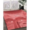 thumbnail image 3 of Ahgly Company Tapis d'Intérieur Rectangulaires Transitionnels Rouges Lavables à la Machine, 2 Pieds x 3 Pieds, 3 of 7