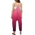 thumbnail image 3 of MIASHUI Combinaison pour Filles à Col en V Sans Manches, Décontractée, Pantalon Long, Rose Vif, 13-14 Ans, 3 of 5