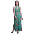 thumbnail image 1 of Bimba Robe Maxi Longue Sans Manches à Imprimé Floral pour Femmes avec Fentes Latérales Tenue d'Été-Moyen, 1 of 6