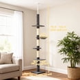 thumbnail image 3 of PawHut 8.5ft Cat Climbing Tree 5-Tier Kitty Activity Center, Dark Grey, 3 of 10