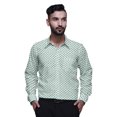 thumbnail image 1 of BESTMAN Chemise en Coton pour Hommes à Manches Longues Imprimée à Col Écarté Chemise Ajustée Formelle, 1 of 5