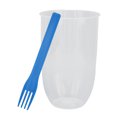 thumbnail image 4 of Salad Meal Shaker Cup with Fork Fresh Salad Cup Health Salad Container Portable Vegetable Breakfast Container Set Blue, 4 of 14