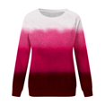 thumbnail image 5 of Penkiiy Chandail en Molleton pour Femmes Mode Féminine T-shirt Imprimé Manches Longues Blouse Col Rond Hauts Décontractés Chandails en Molleton Chandails à Capuchon Rouge Vêtements Y2K, 5 of 5