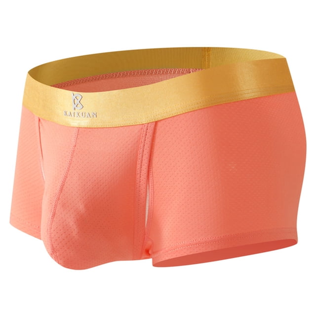 Men's Low Rise Athletic Underwear with Patchwork Design for Casual Wear and Sports