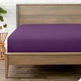 thumbnail image 1 of Bare Home Fitted Sheet - Premium 1800 Collection - Deep Pocket - Ultra-Soft Wrinkle Resistant - Twin, Plum, 1 of 7