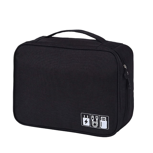 Digital Bag Multi-function Data Cable Storage Bag - Electronic Accessory Organizer Case for Cables, Charger, Headphones, Power Bank, USB, SD Cards, Pens, Tools
