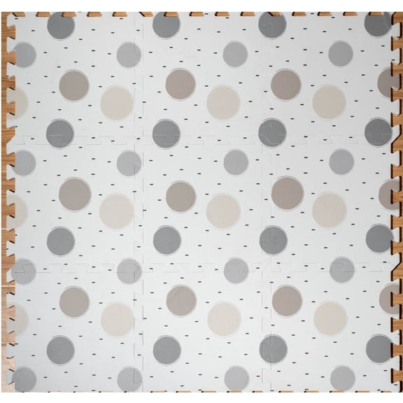 Mainstays Kids Interlocking Foam Play Mat, 9 Tiles 12.4"x12.4" EVA Floor Mat