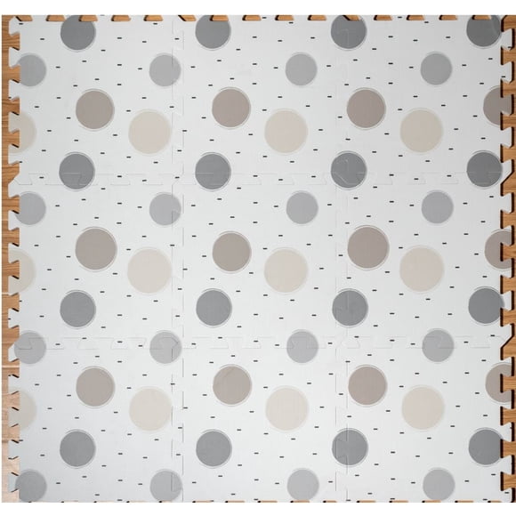 Mainstays Kids Interlocking Foam Play Mat, 9 Tiles 12.4"x12.4" EVA Floor Mat