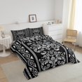 thumbnail image 3 of Erosebridal Aztec Damask Bedding Full Comforter Set, Retro Floral Down Comforter, Bohomian Theme Decor, Microfiber, 3 of 7