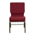 thumbnail image 3 of Flash Furniture Hercules Series Burgundy Fabric Church Chair, 3 of 9