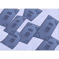thumbnail image 1 of Ahgly Company Machine Washable Indoor Rectangle Transitional Azure Blue Area Rugs, 8' x 10', 1 of 7