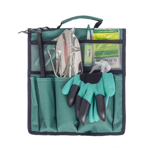 Becaristey Durable And Portable Outdoor Seat Tool Bag For Easy Transportation Has Multiple Pockets To Store Items Stool Pouch Dark green 1Set