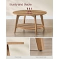 thumbnail image 4 of SONGMICS Table Basse Ronde pour la Maison, Table Basse à 2 Niveaux avec Rangement, pour Salon, 31,5 x 17,7 Pouces, Facile à Assembler, Brun Miel, 4 of 6