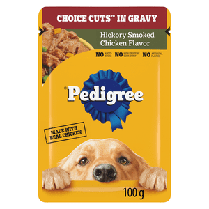 Pedigree Choice Cuts in Gravy Hickory Smoked Chicken Flavour Pouch Adult Wet Dog Food