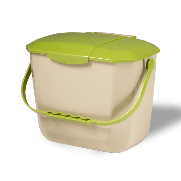 Nova Products 2 Gallons (8L) Kitchen Organic Food Waste Collection Compost Bin (Beige/Avocado) (DAL-21) - (Made in Canada)