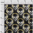 thumbnail image 1 of oneOone Rayon Yellow Fabric Skull Sewing Material Print Fabric By The Yard 56 Inch Wide, 1 of 5