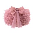 thumbnail image 1 of Robes Adolescentes Tutu Été Pompon Couleur Unie Jupe Cache-Cœur Robe de Demoiselle d'Honneur Rose 3-4 Ans, 1 of 4