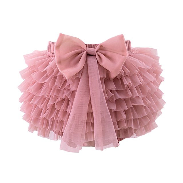 Robes Adolescentes Tutu Été Pompon Couleur Unie Jupe Cache-Cœur Robe de Demoiselle d'Honneur Rose 3-4 Ans