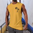 thumbnail image 2 of Ramiter Tank Tops for Men Men Microfiber Light Compression Tank Yellow,3XL, 2 of 4