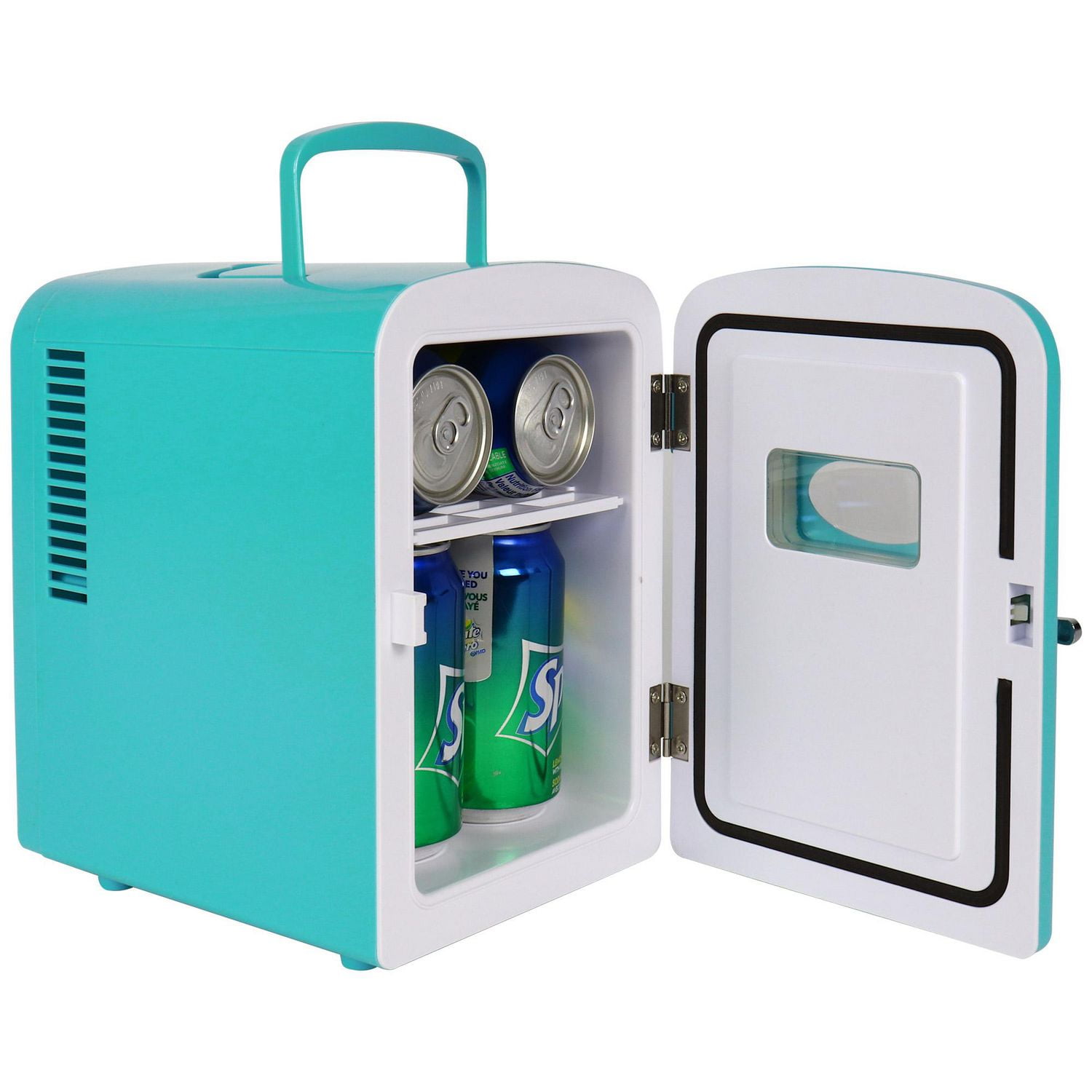 Koolatron Frigo Mini Thermoélectrique Portable Rétro 6 Canettes, 4,2 Quarts, 12V DC/110V AC, pour Maison, Chambre d'Étudiant, Voiture, Bateau, Boissons et Plus