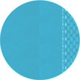 thumbnail image 1 of Ahgly Company Machine Washable Indoor Round Transitional Deep Sky Blue Area Rugs, 7' Round, 1 of 7