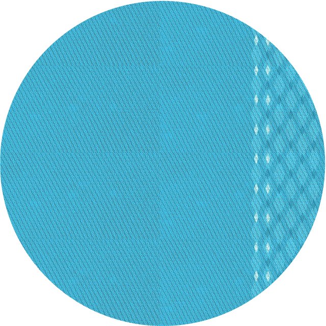 Ahgly Company Machine Washable Indoor Round Transitional Deep Sky Blue Area Rugs, 7' Round