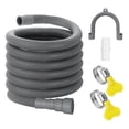 thumbnail image 1 of Drain Hose Extension Set Universal Washing Machine Hose 10Ft, Include Bracket Hose Connector and Hose Clamps Drain Hoses, 1 of 7